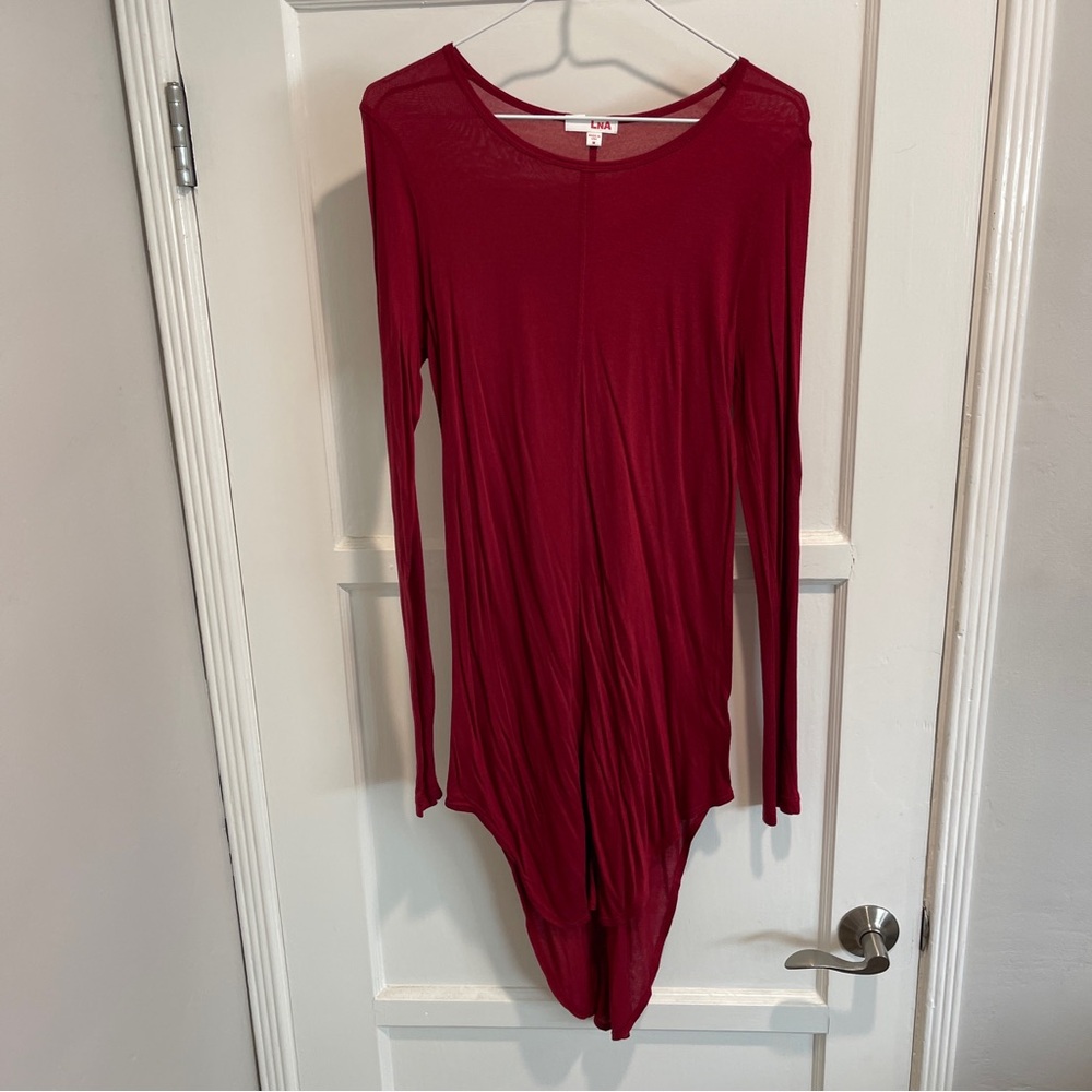LNA Red Long Sleeve Shirt